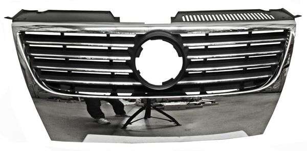 PARRILLA SIN HOYO PARA SENSOR CON MARCO VOLKSWAGEN PASSAT 2006-2011 FILOS CROMADOS TYG