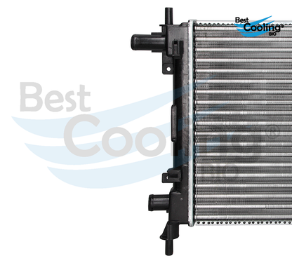 RADIADOR ANTICONGELANTE FORD KA 4L 1.6 LTS 2001-2008 CON A/C TRANSMISIÓN MANUAL BEST COOLING