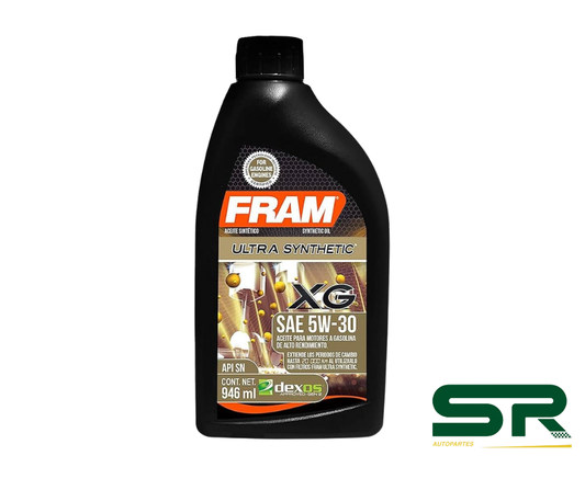 ACEITE PARA MOTOR SINTETICO SN SAE 5W30 1L FRAM