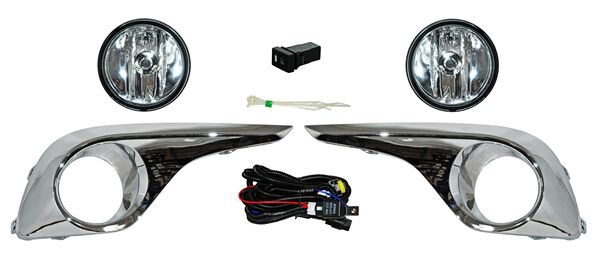 FARO DE NIEBLA TOYOTA HIGHLANDER 2011-2013 C / PARRILLA CROM JGO 352 TYG
