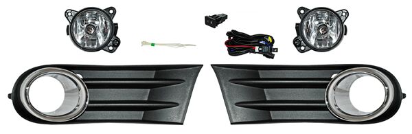 FARO DE NIEBLA VOLKSWAGEN GOL 2008-2012 / SAVEIRO 2010-2013 C / PARRILLA FILO CROM JGO 352 580.06 TYG