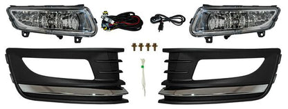FARO DE NIEBLA VOLKSWAGEN VENTO 2016-2020 LÍNEA ANTERIOR C / PARRILLA CON MOLDURA CROM JGO 352 880.06 TYG